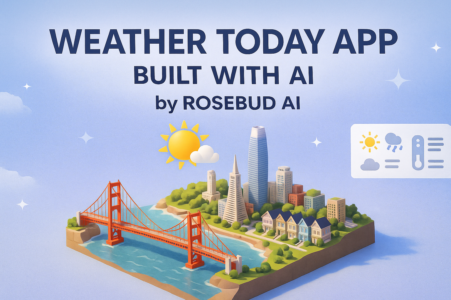 Weather Today App — How to Create Your Own Dynamic Weather App With Rosebud AI (Using Nano Banana Pro)