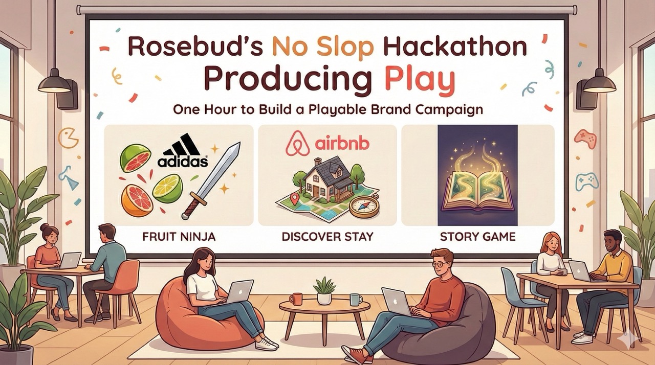 The No Slop Marketing Hackathon: How 50 Marketers Built Playable Brand Campaigns in One Hour