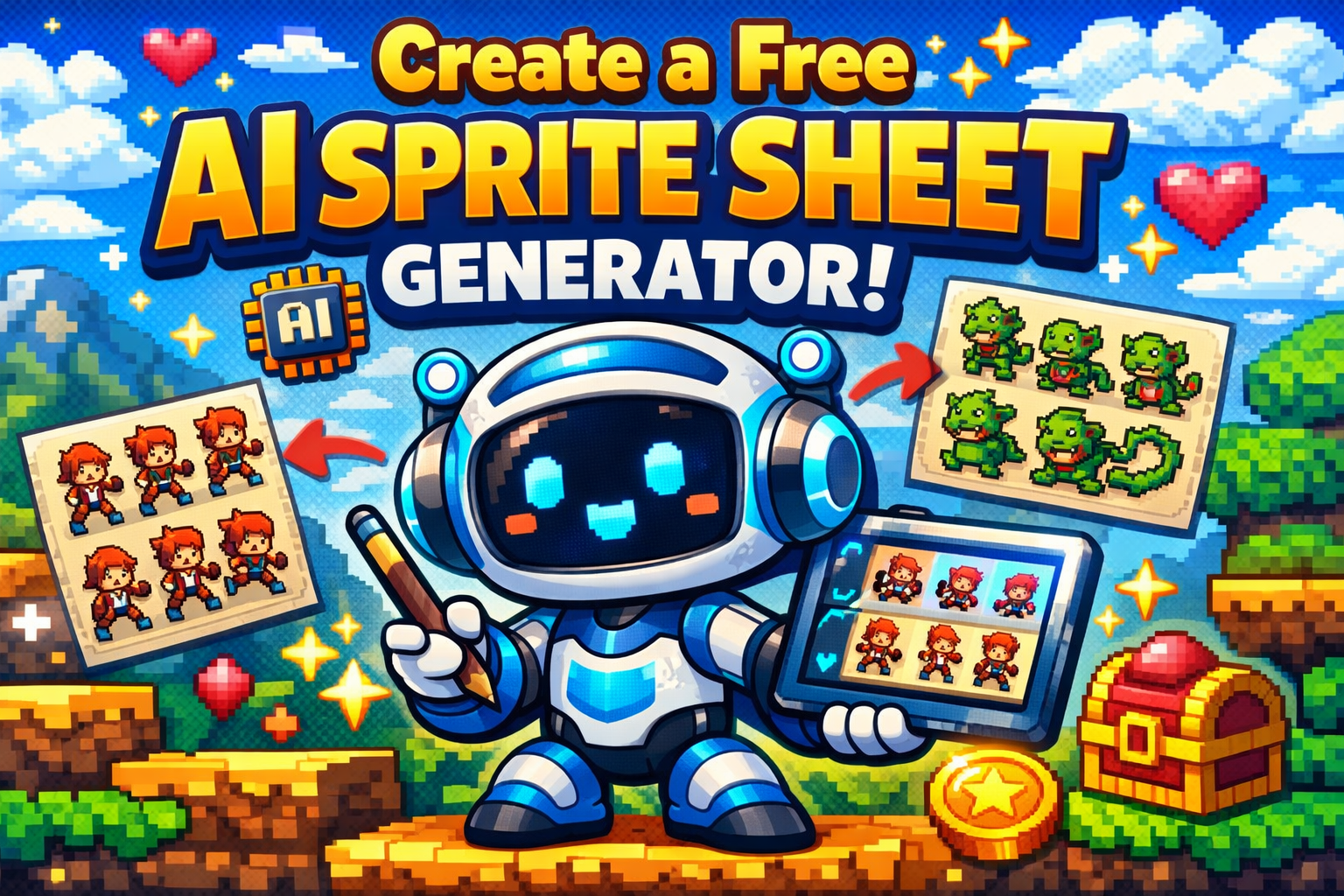 AI Sprite Sheet Generator: Create Free Game Sprites with Rosebud AI