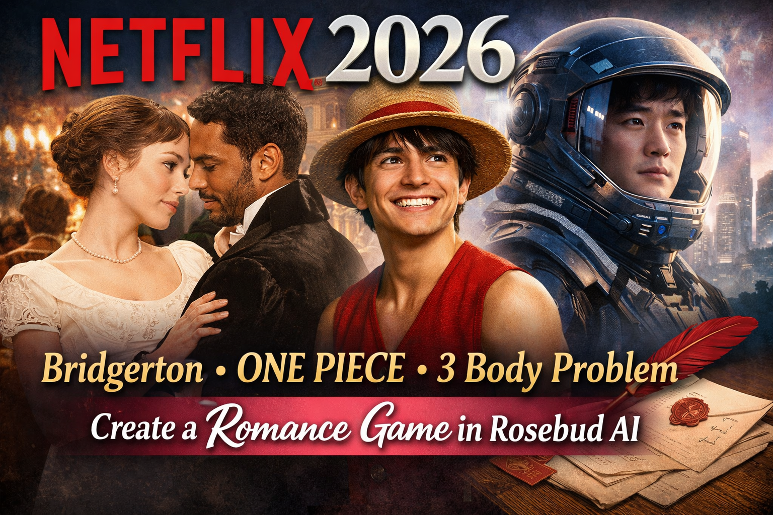 Netflix 2026 Preview: Bridgerton, ONE PIECE, 3 Body Problem — Then Build a Netflix-Inspired Game in Rosebud AI