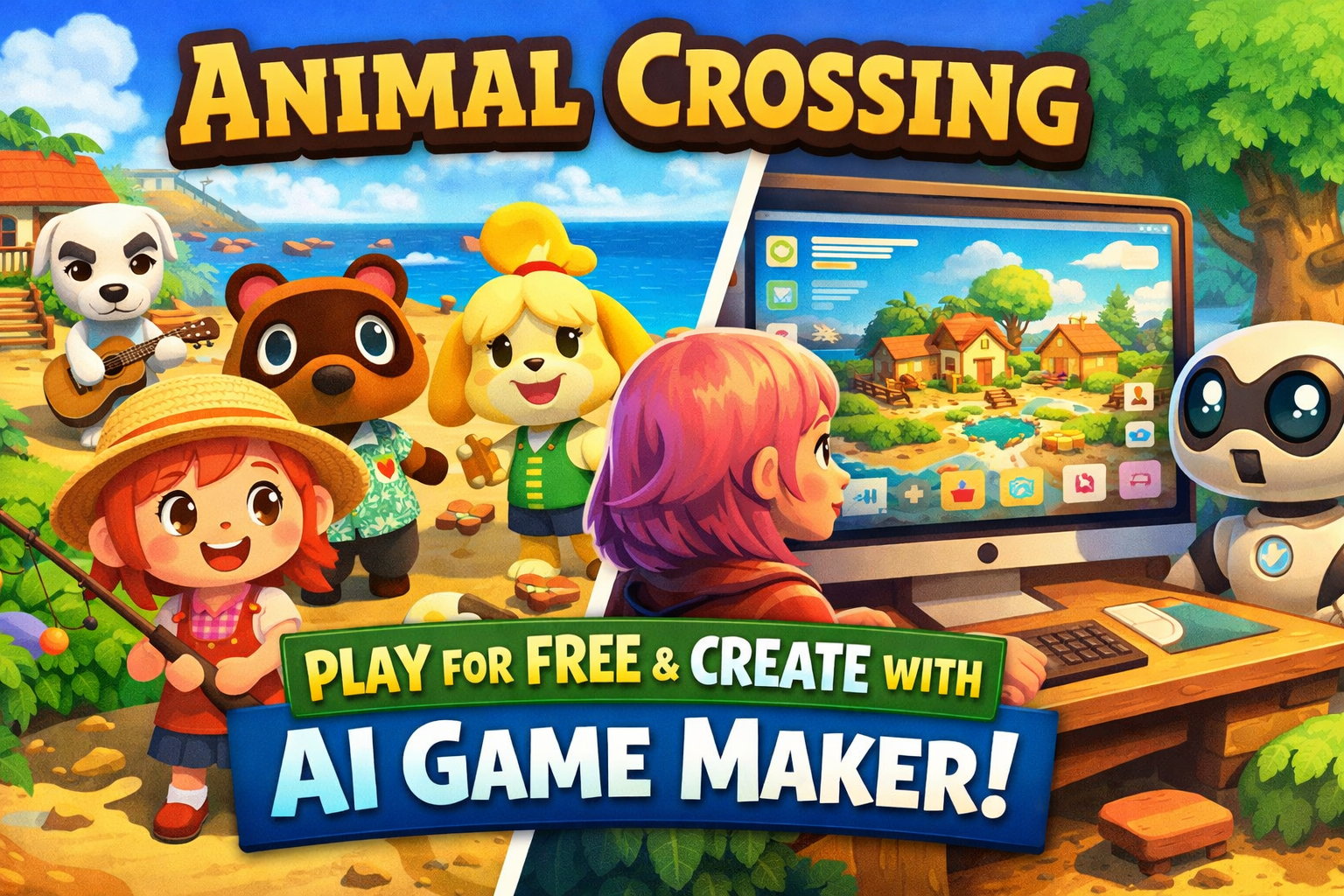  Animal Crossing: New Horizons — Play for free, Relax, and Recreate with AI