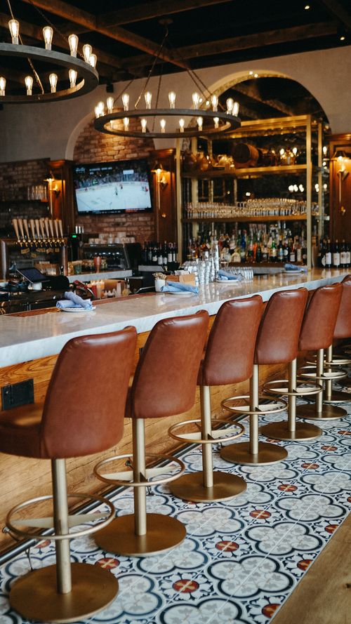 Interior of the La Gallina restaurant in Lynnfield, MA.