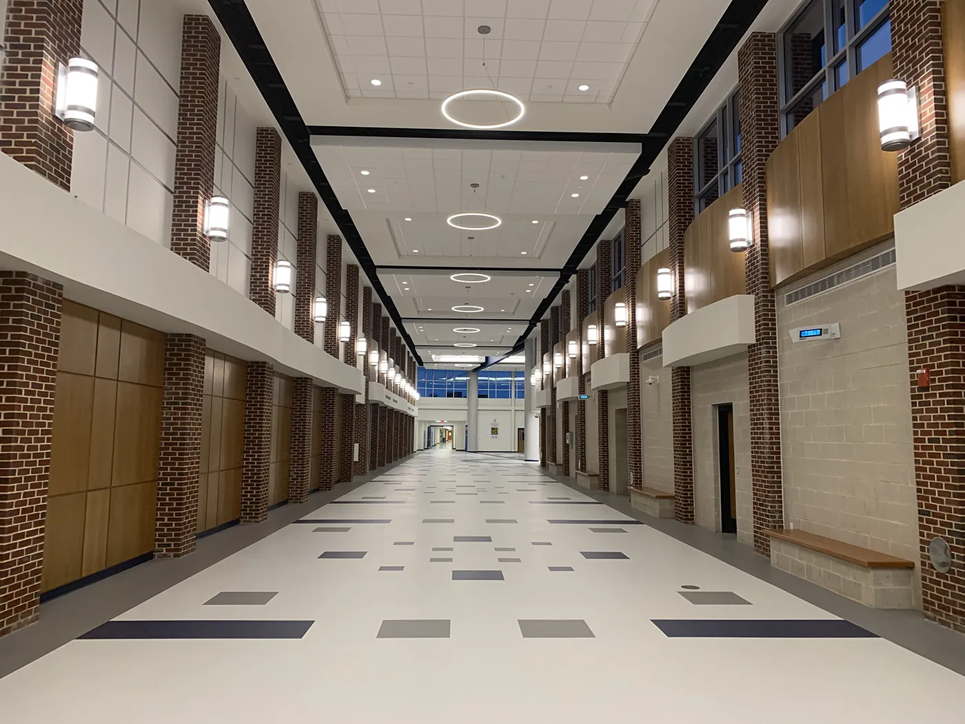 new lighting in school