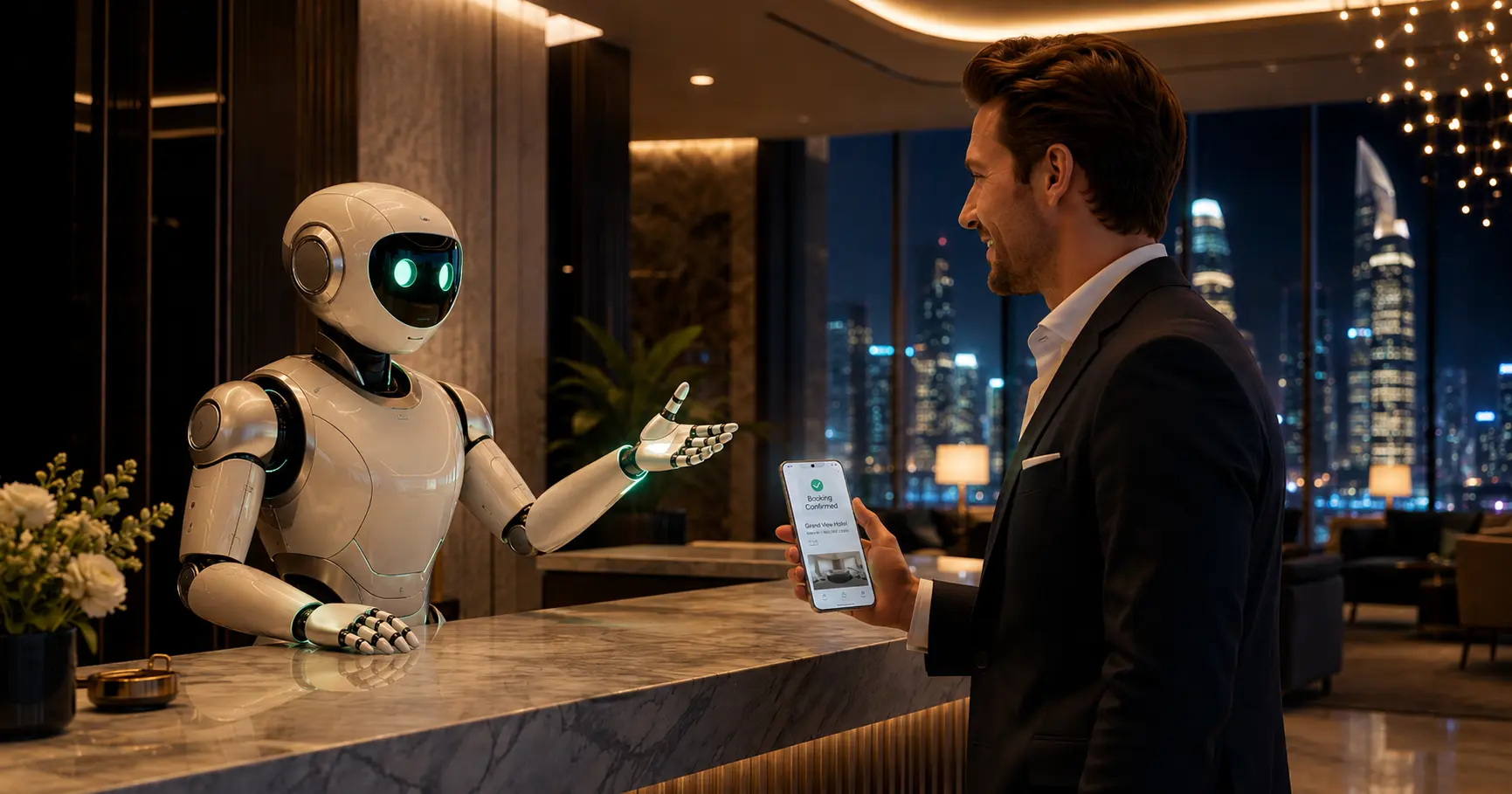 AI in hospitality industry guide - comparing failed chatbot deployment vs well-architected hotel AI system with data flows - TeaCode 2026