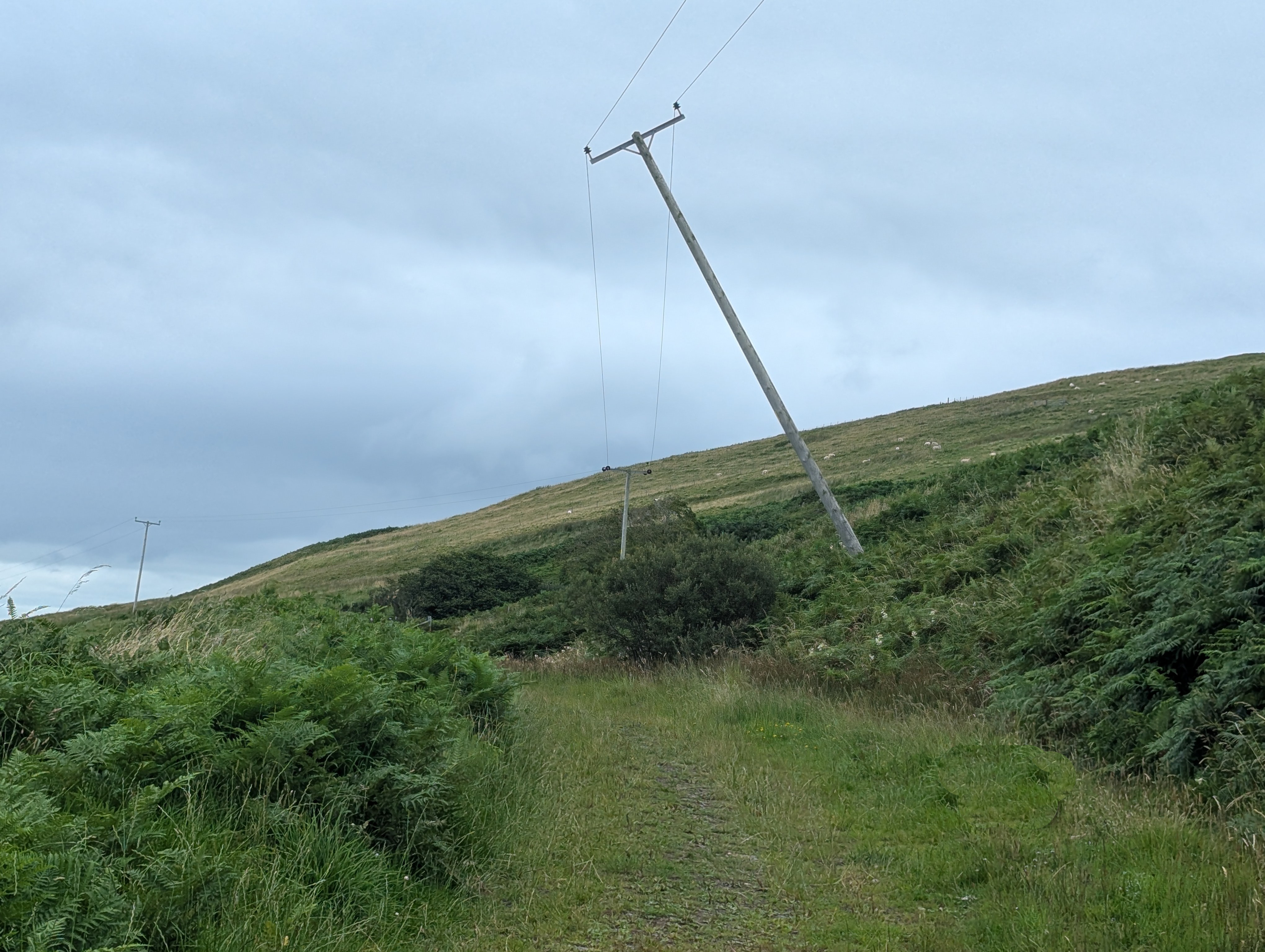Dangerous electricty pole