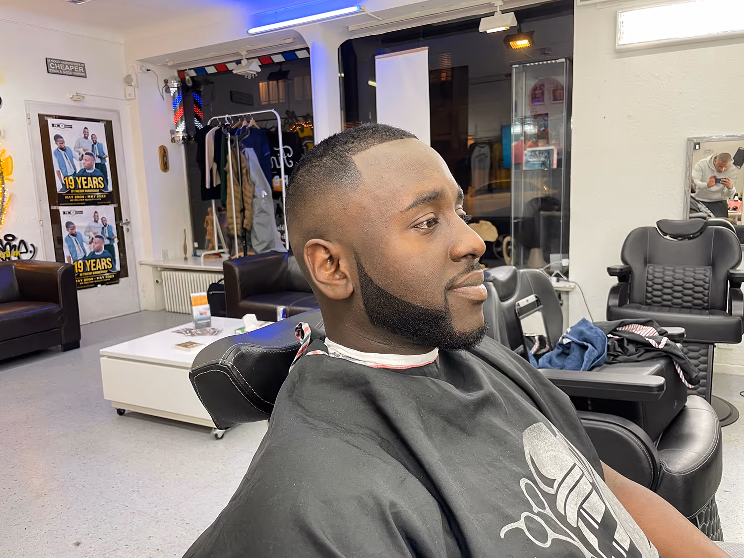 Professional fade cut at Fineboy Barbershop Bern