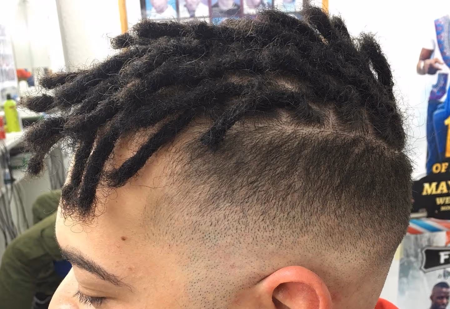Fresh dreadlocks with fade haircut at Fineboy Barbershop Bern