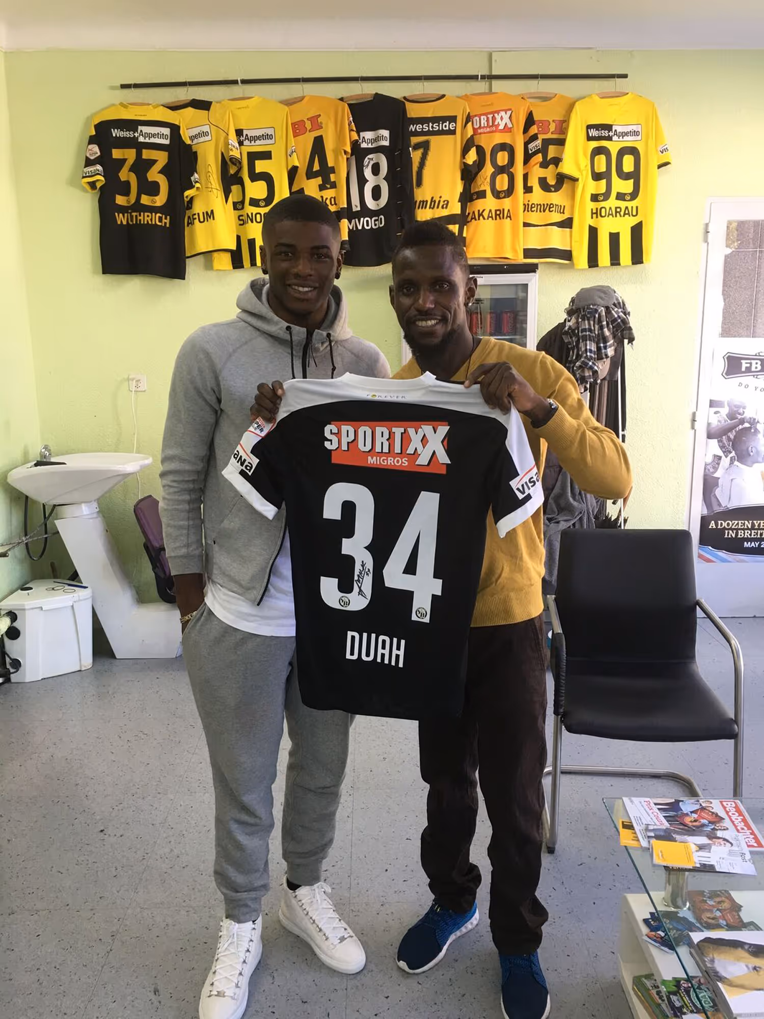 YB player clean fade at Fineboy Barbershop Bern