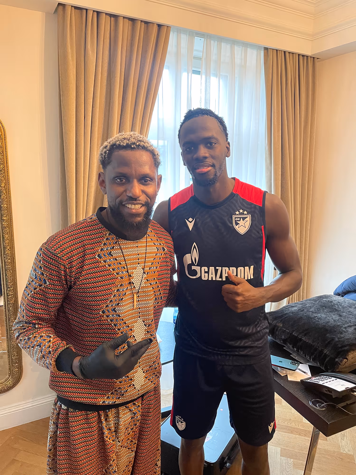 Footballer getting a fresh cut at Fineboy Barbershop Bern