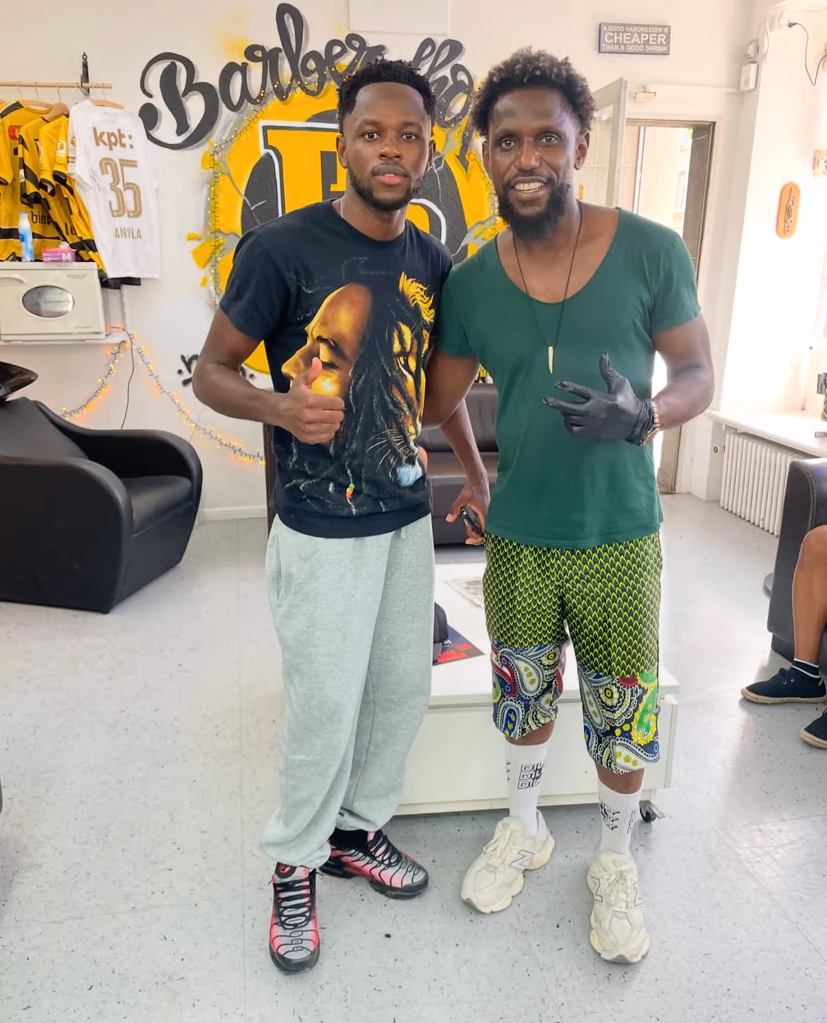 BSC Young Boys player at Fineboy Barbershop Bern