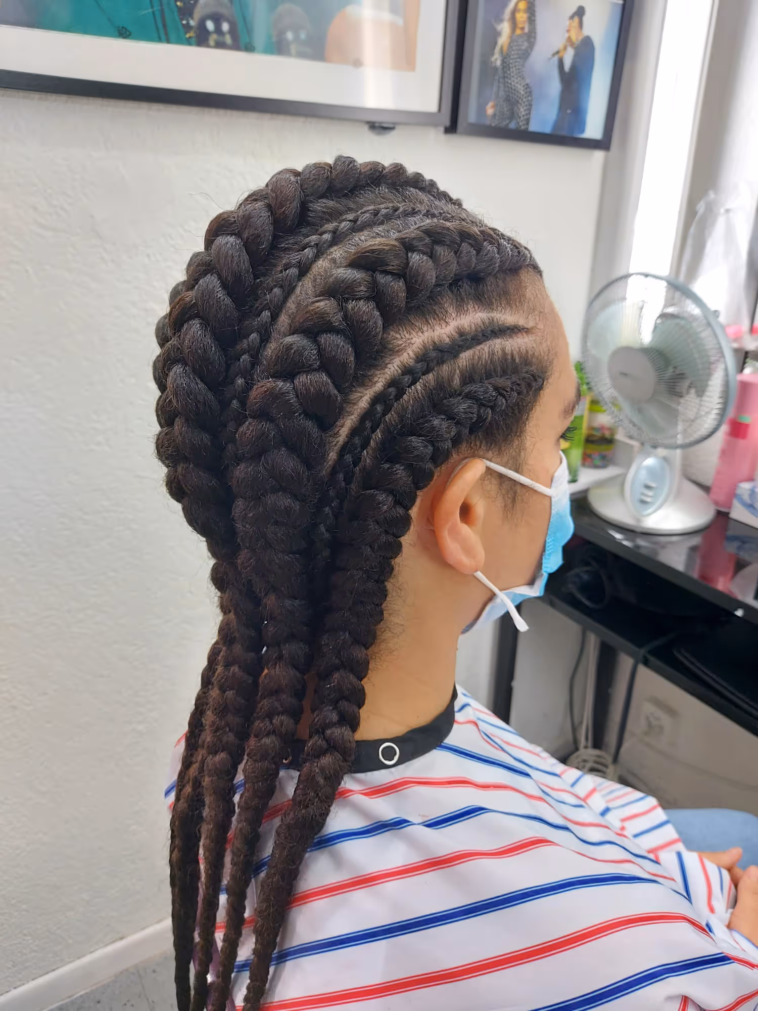 Stylish braids session at Fineboy Barbershop Bern