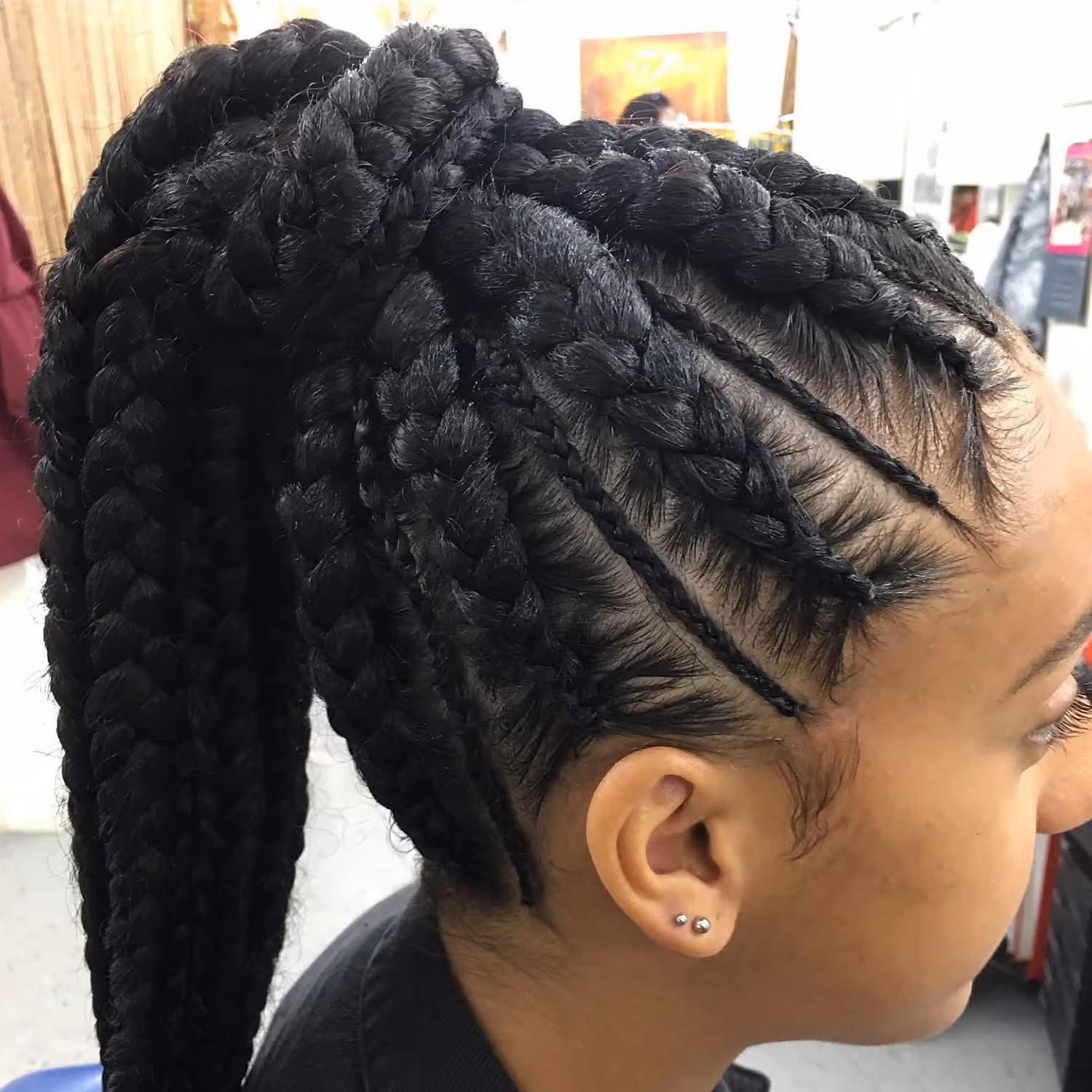 Fresh braided style at Fineboy Barbershop Bern