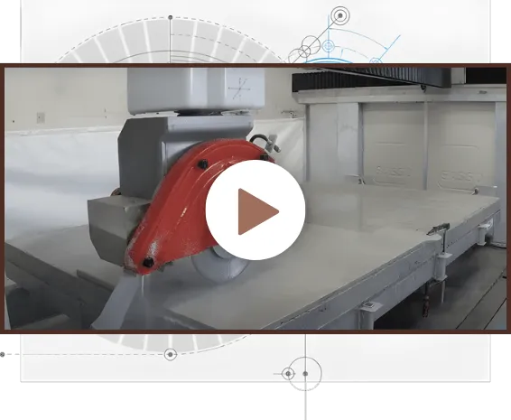 Granite countertop cutting machine at Fox Granite