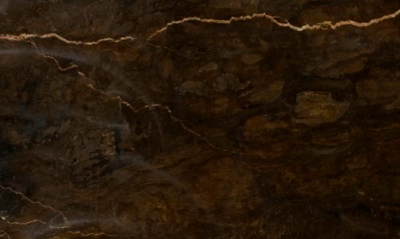 Dark brown leathered quartzite slab with subtle veining