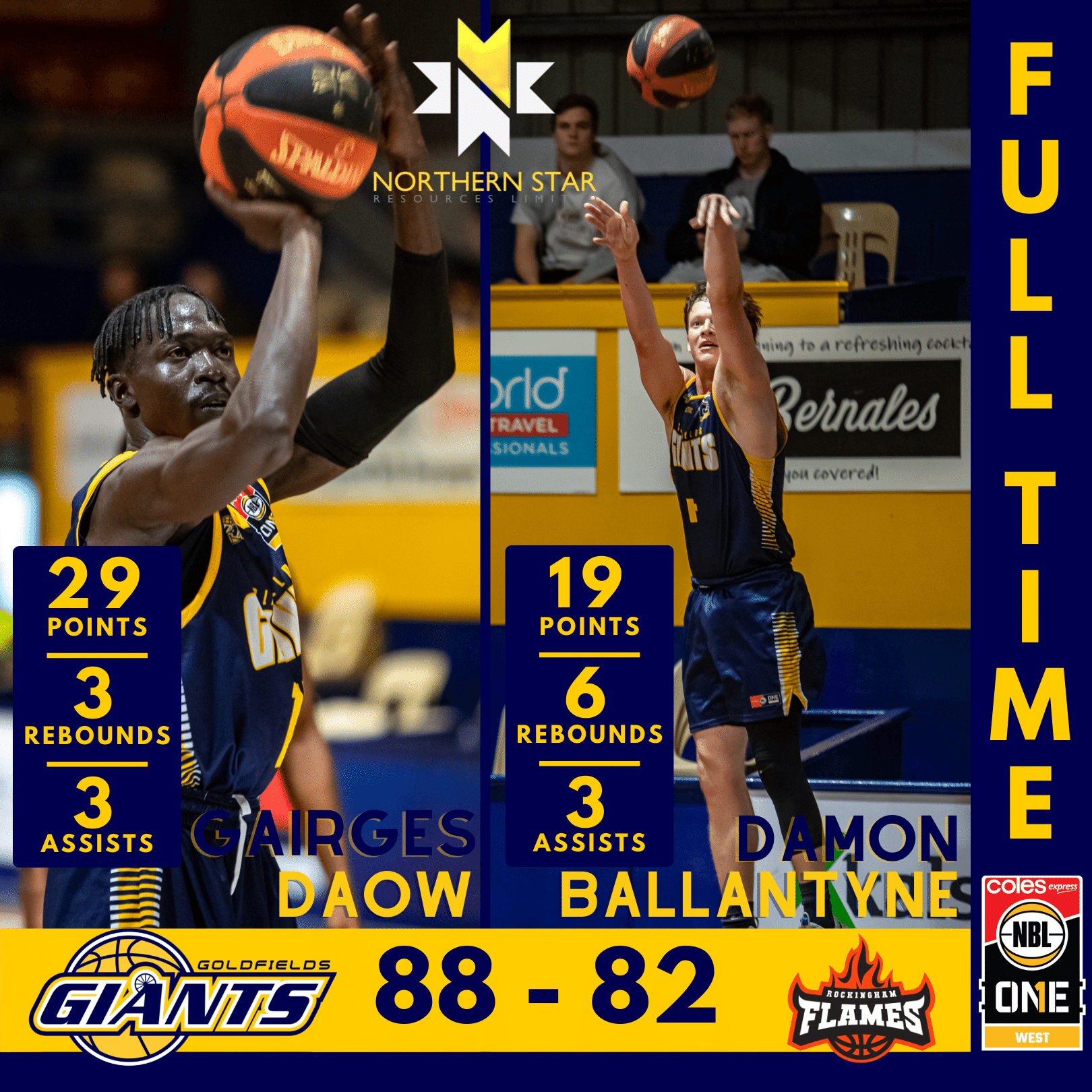 Giants Vs Flames NBL1 Men Final