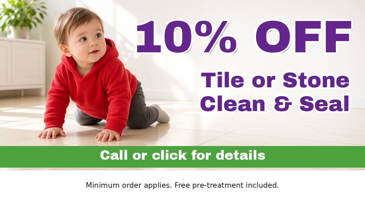 10% off tile or stone clean and seal