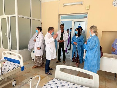 Doctors in hospital in Uzbekistan