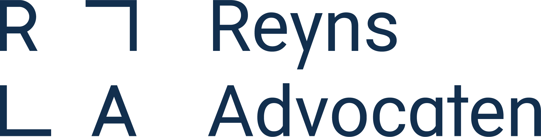 Reyns Advocaten logo with stylized letters R and L.