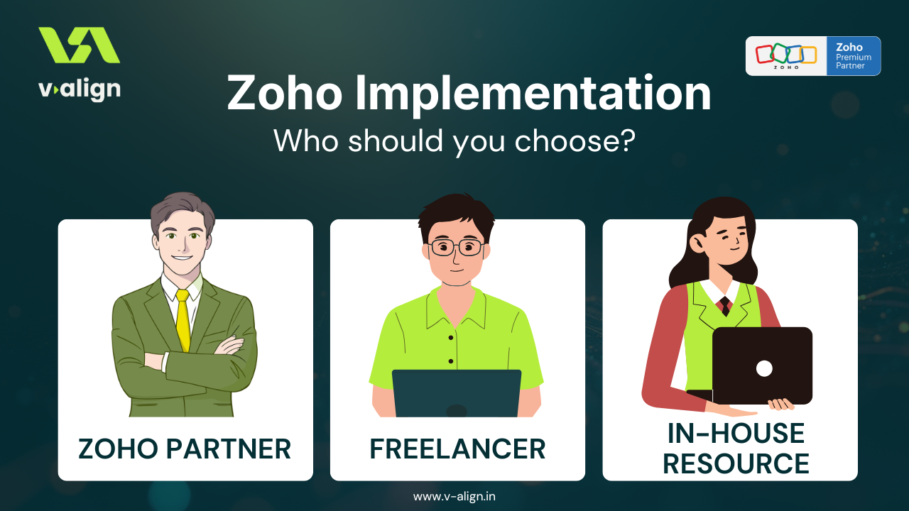Zoho Implementation: Partner vs. Freelancer vs. In-House Resource