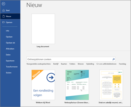 Een document maken in Word - Microsoft Ondersteuning