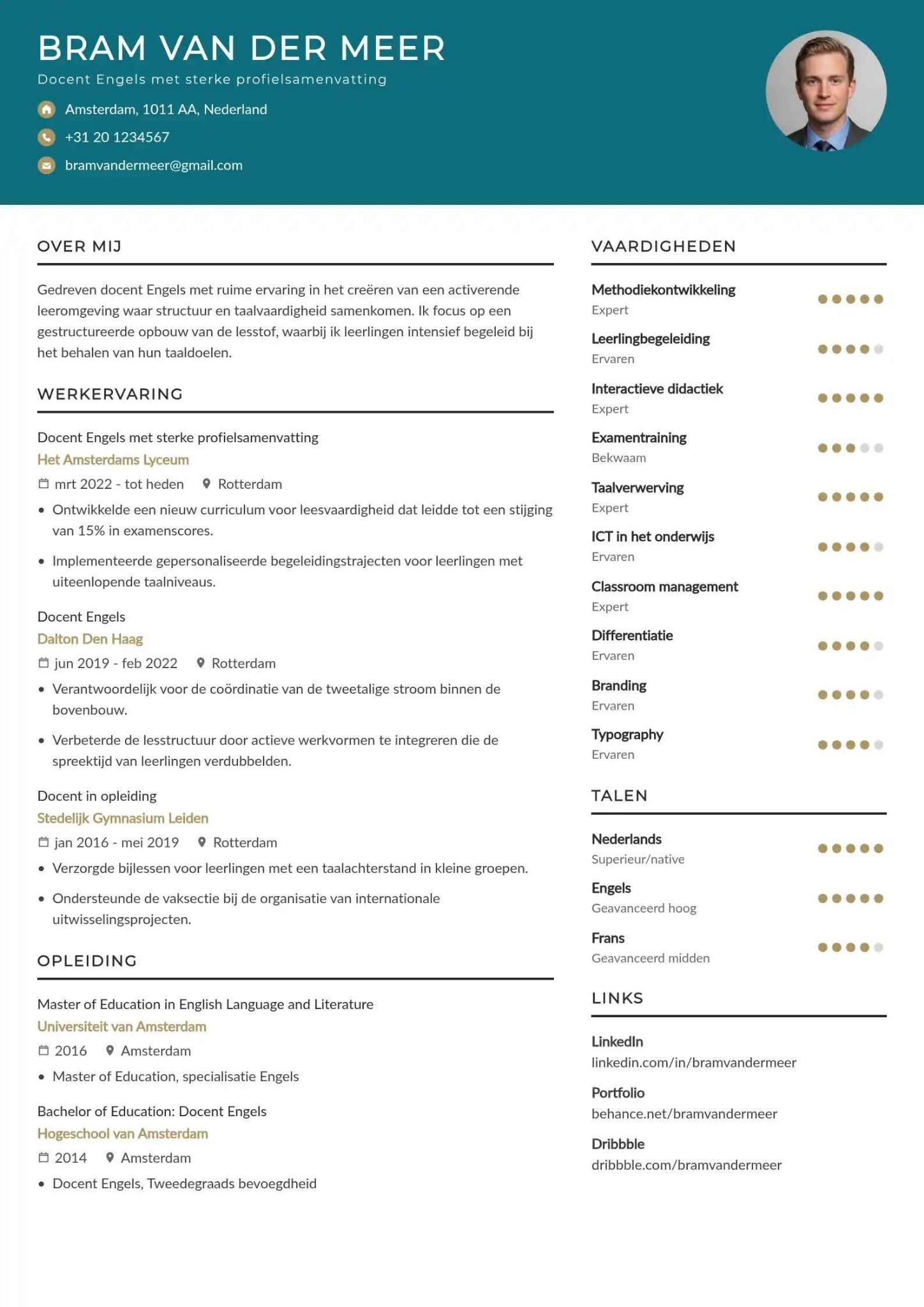 Docent Engels met sterke profielsamenvatting