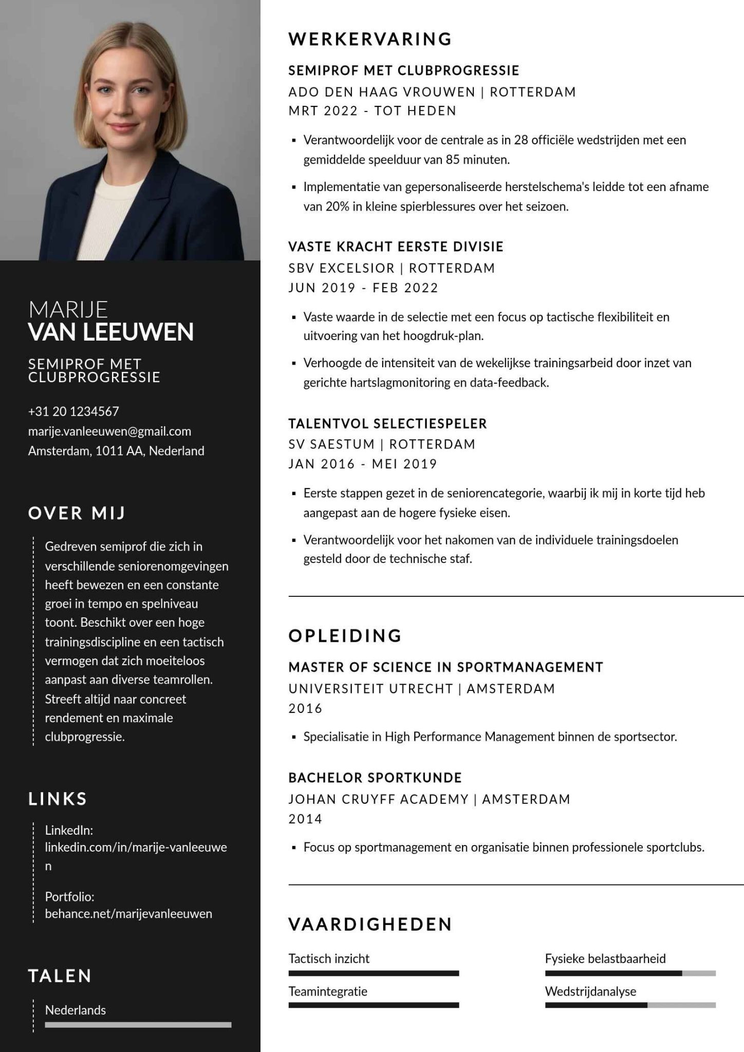 Semiprof met clubprogressie