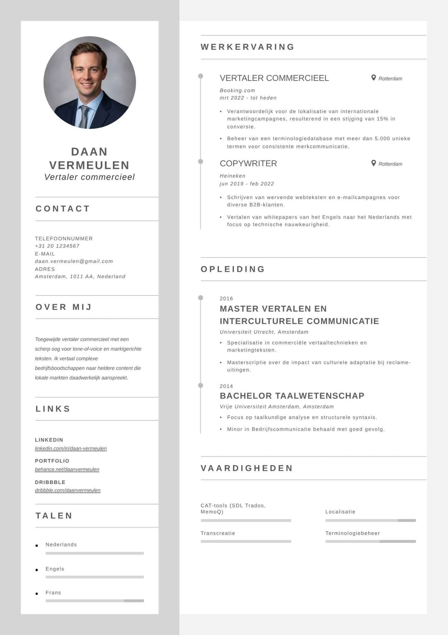 Vertaler commercieel CV