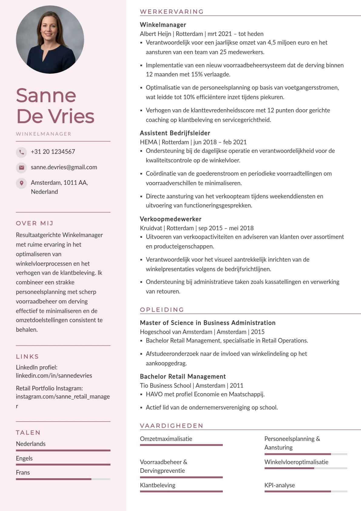 Retail bedrijfsleider