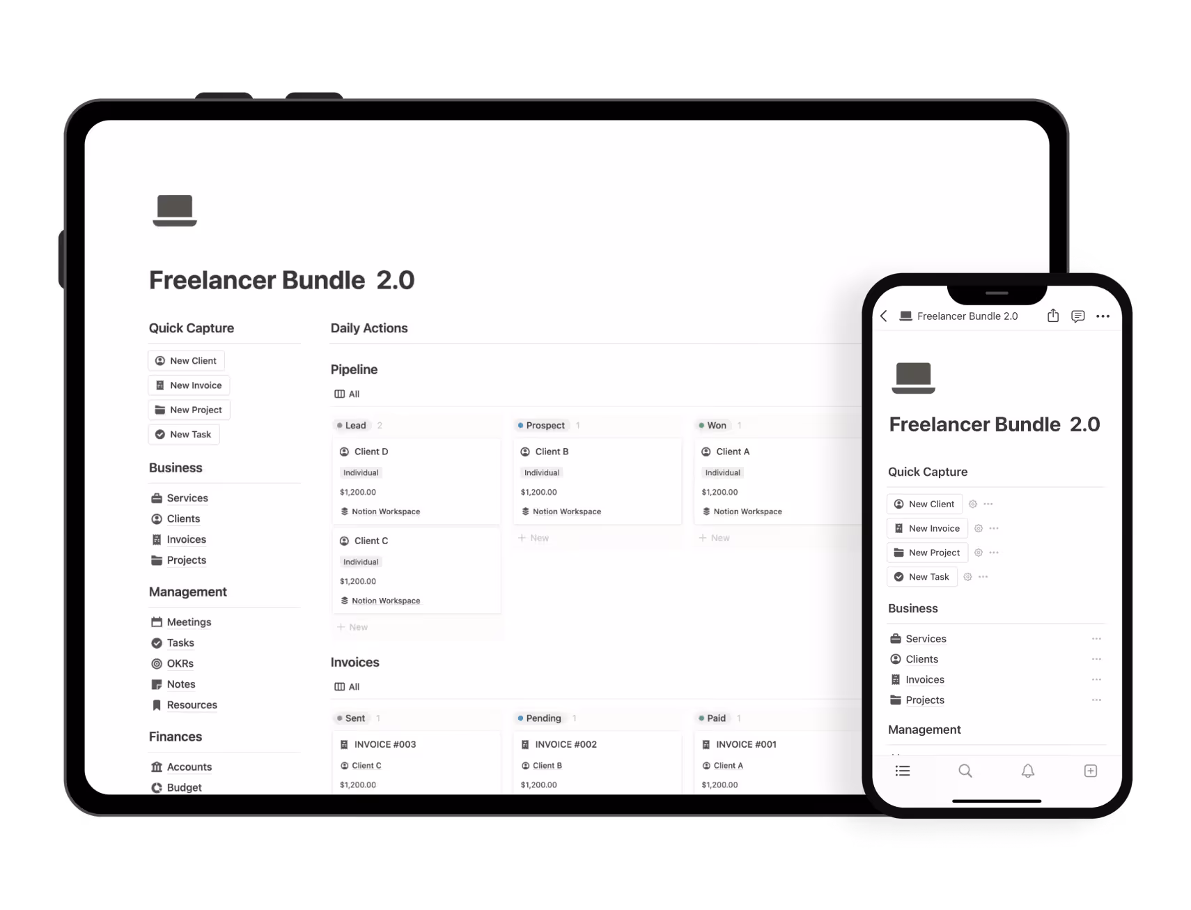 Notion Freelance Bundle