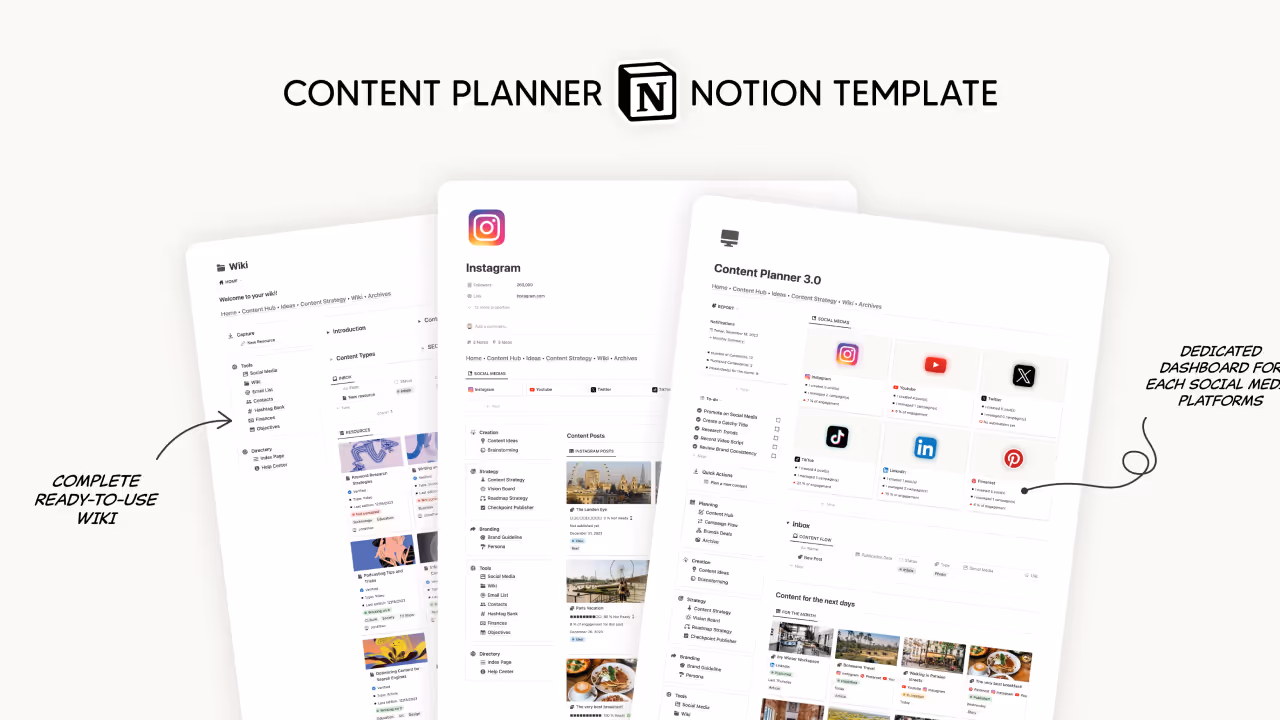 Best Notion templates for content creators