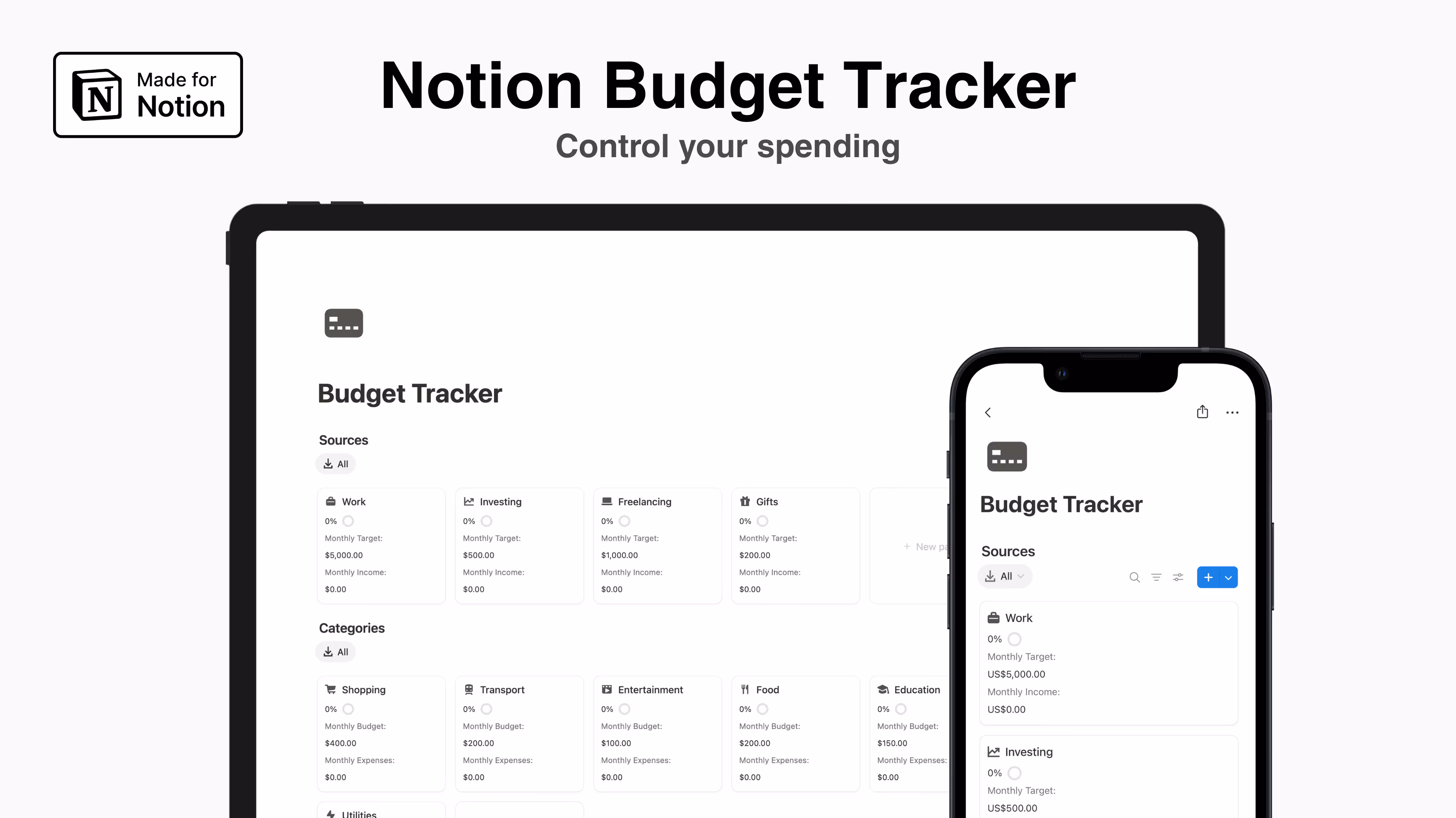 Best Notion Budget planner & tracker template