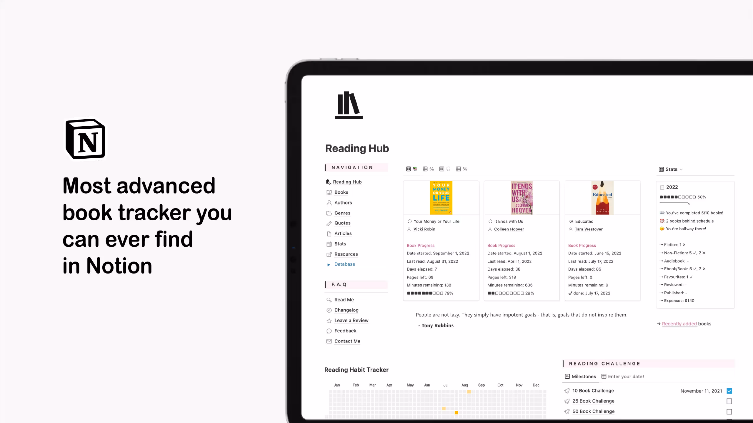Best Notion Reading Tracker & Book Tracker template