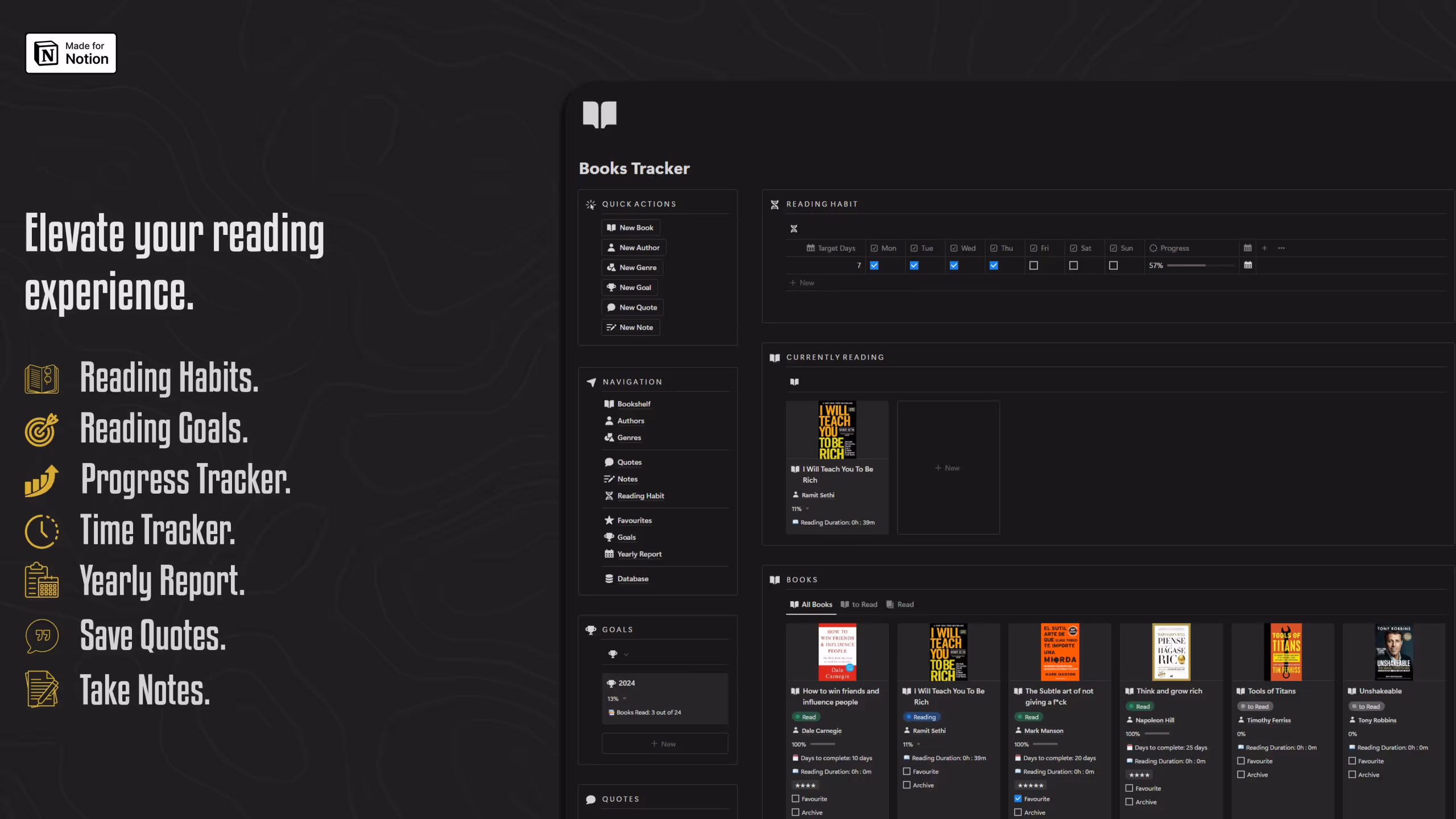 Best Notion Reading Tracker & Book Tracker template
