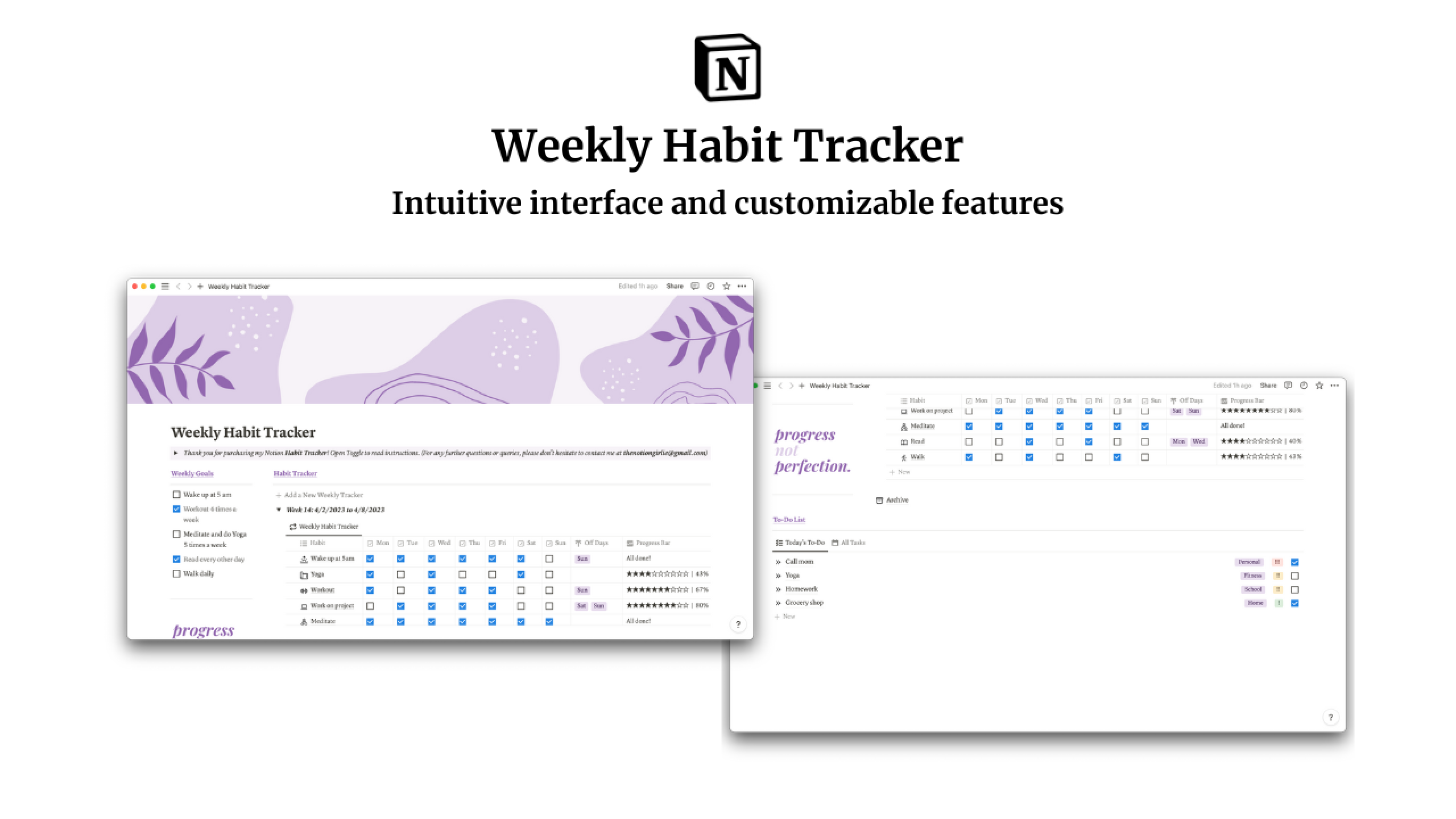 Best Notion Habit Tracker templates