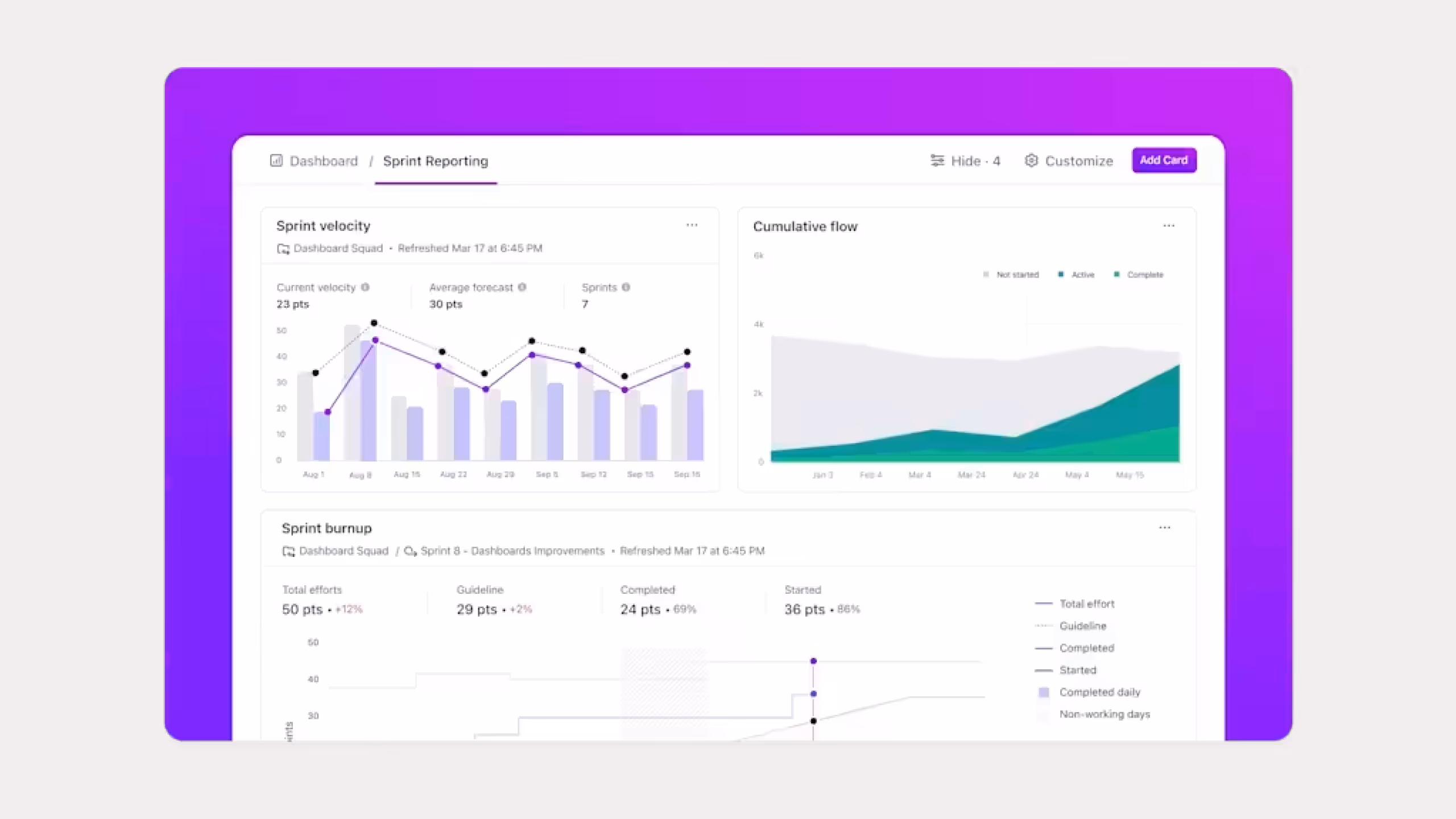 ClickUp reporting feature