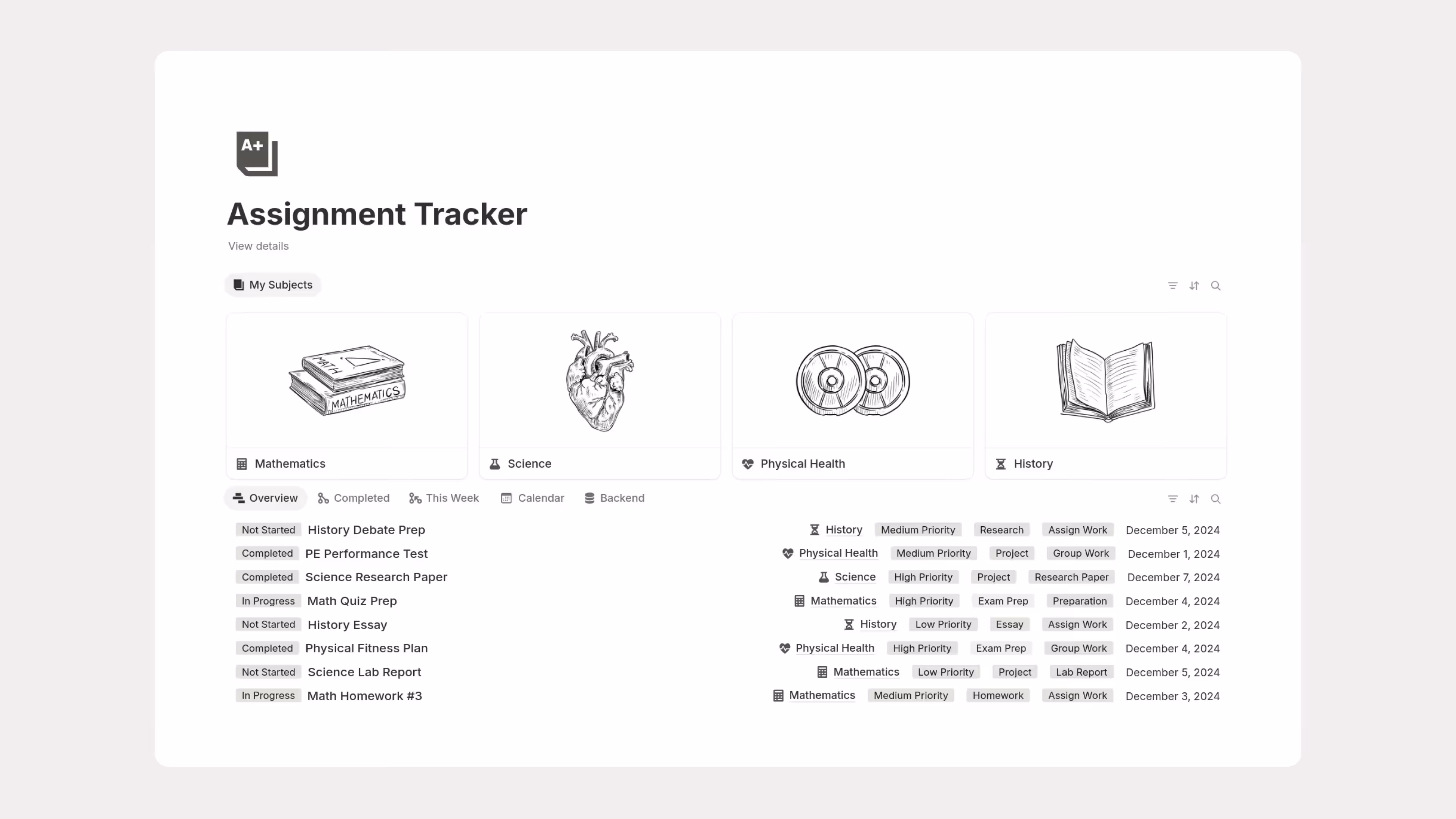 Best Notion Assignment Tracker Templates