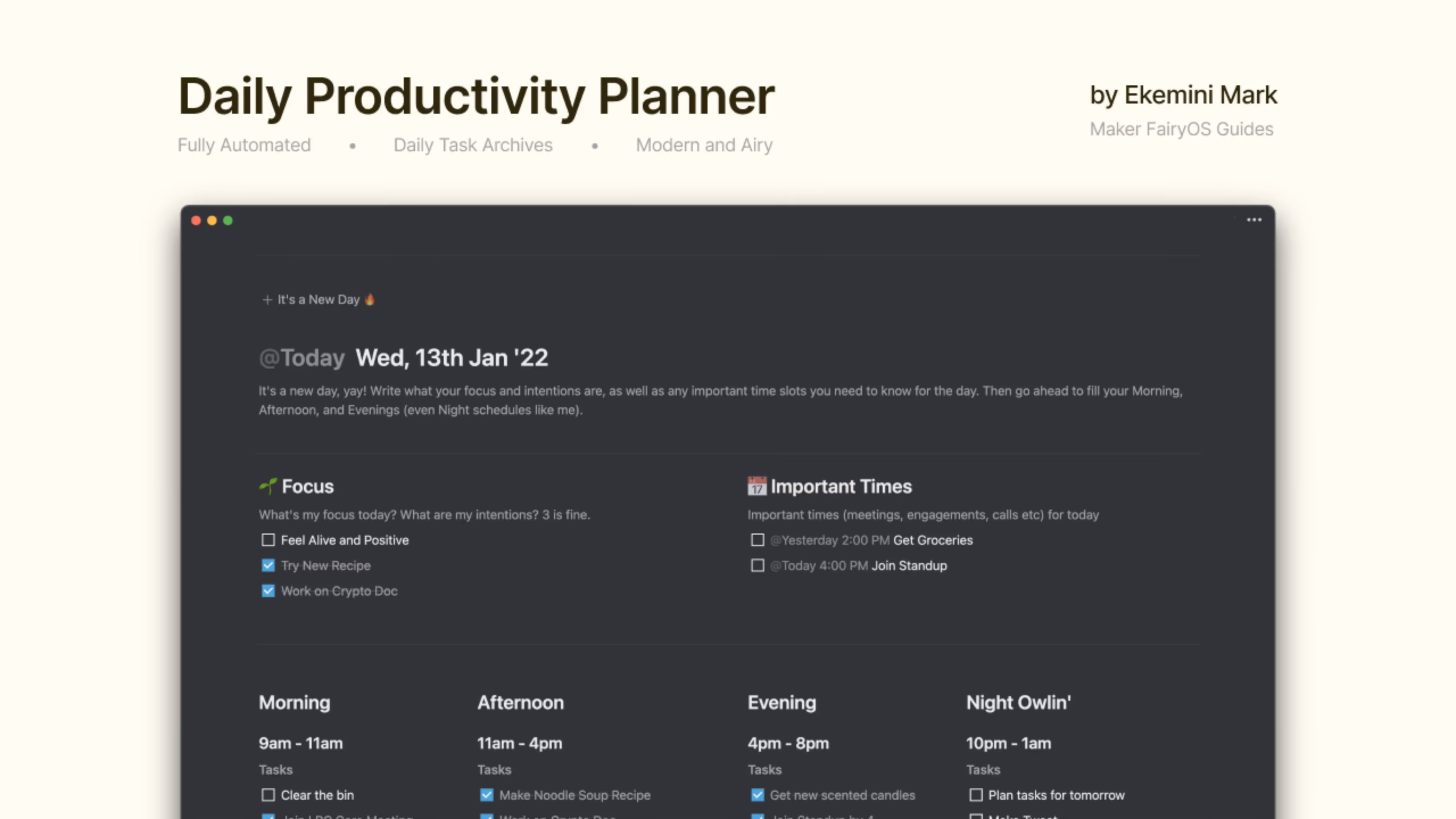 Best Daily Planner Templates in Notion