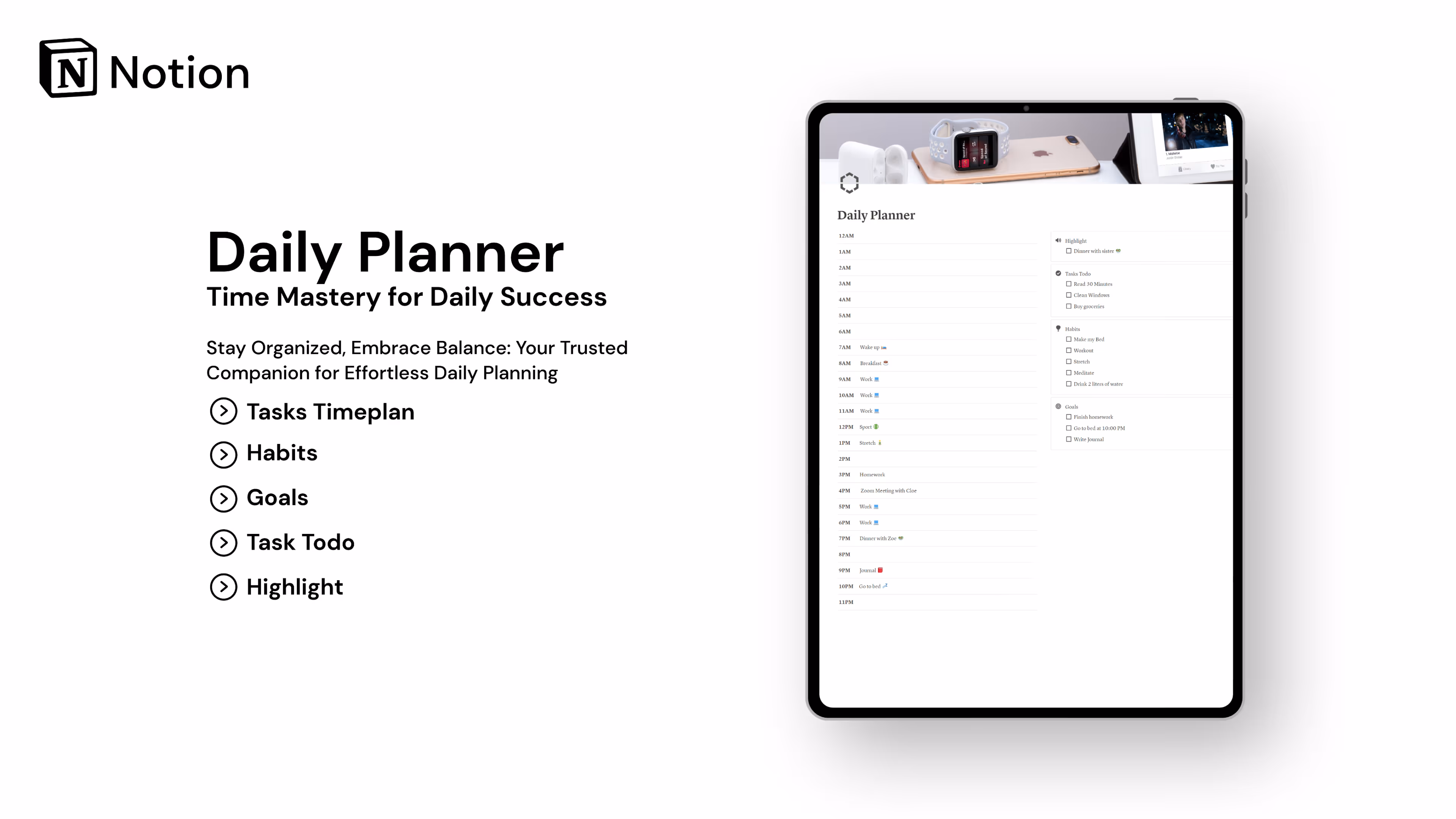 Best Daily Planner Templates in Notion