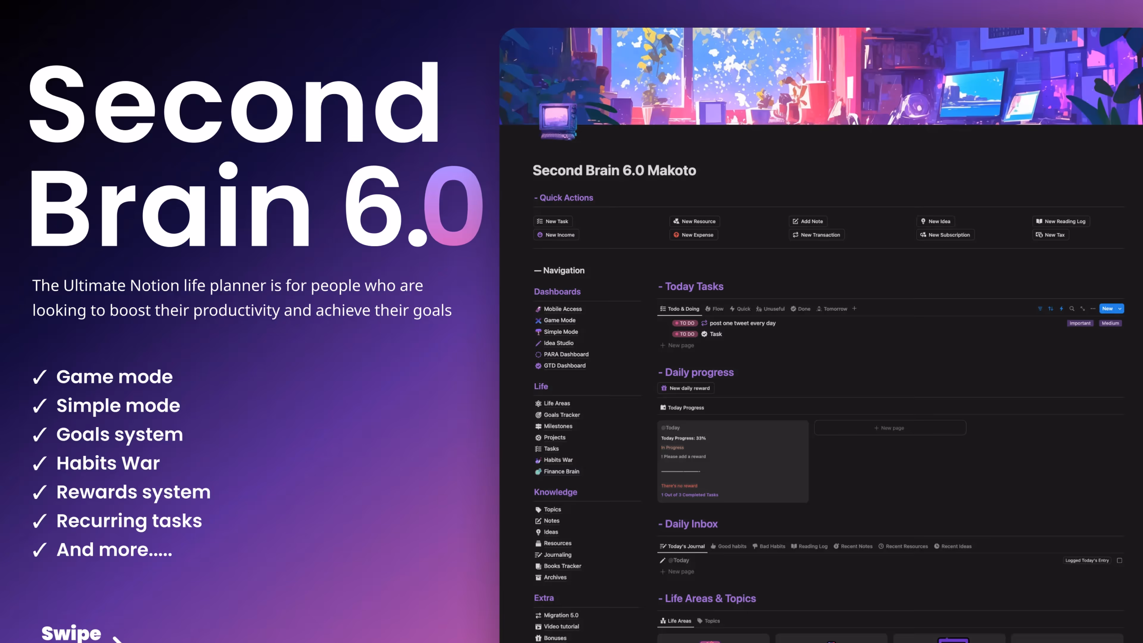 Best Notion Second Brain Templates