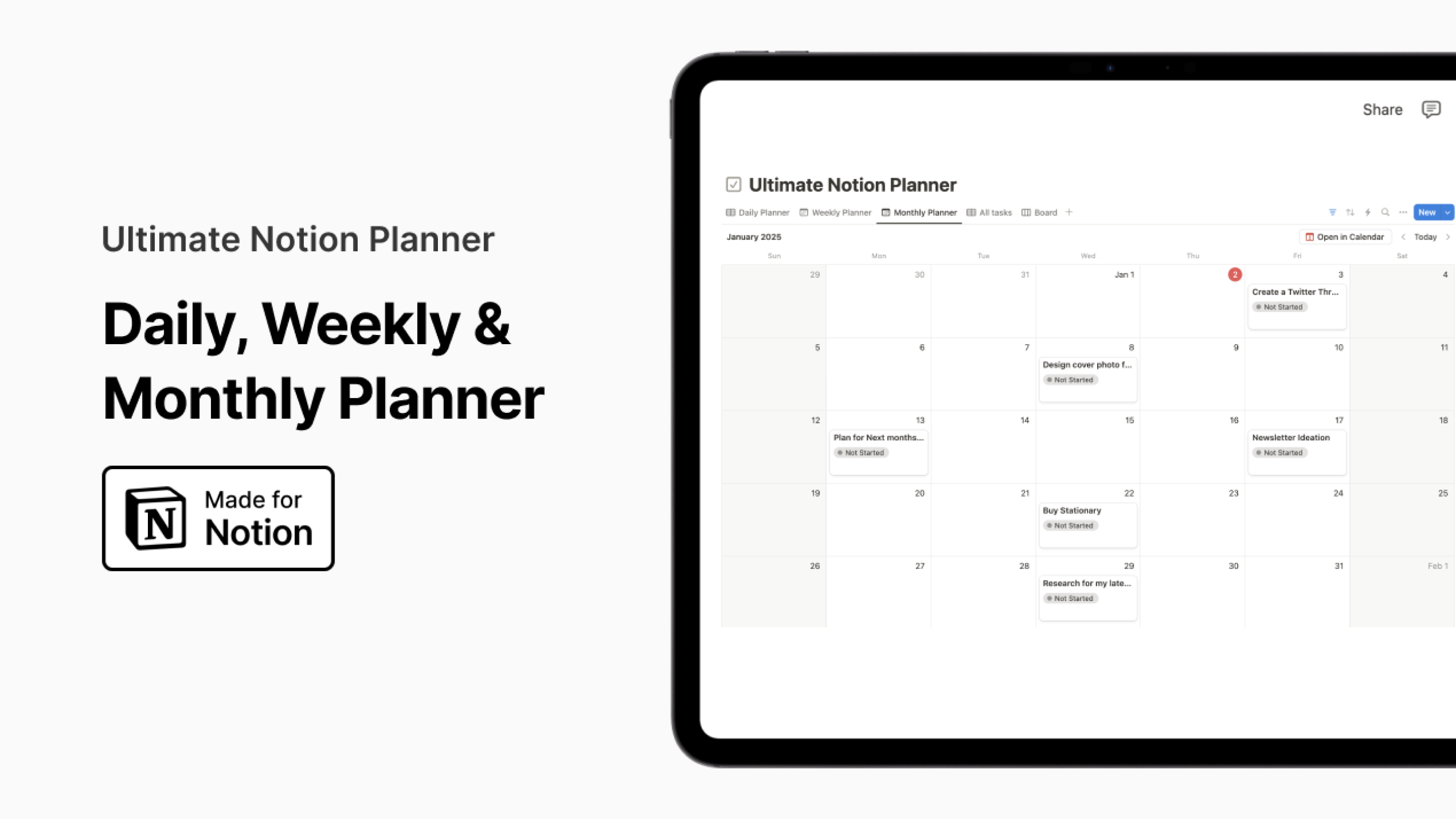 Best Notion weekly planner templates