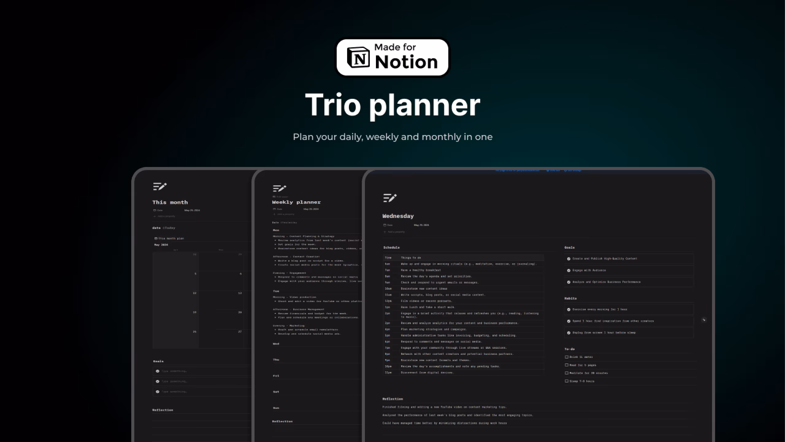 Best Notion weekly planner templates