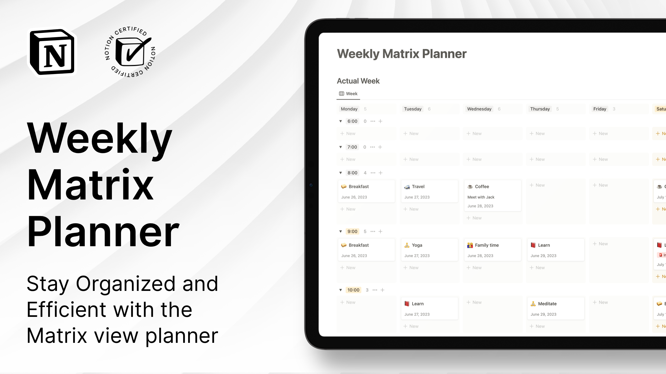 Best Notion weekly planner templates