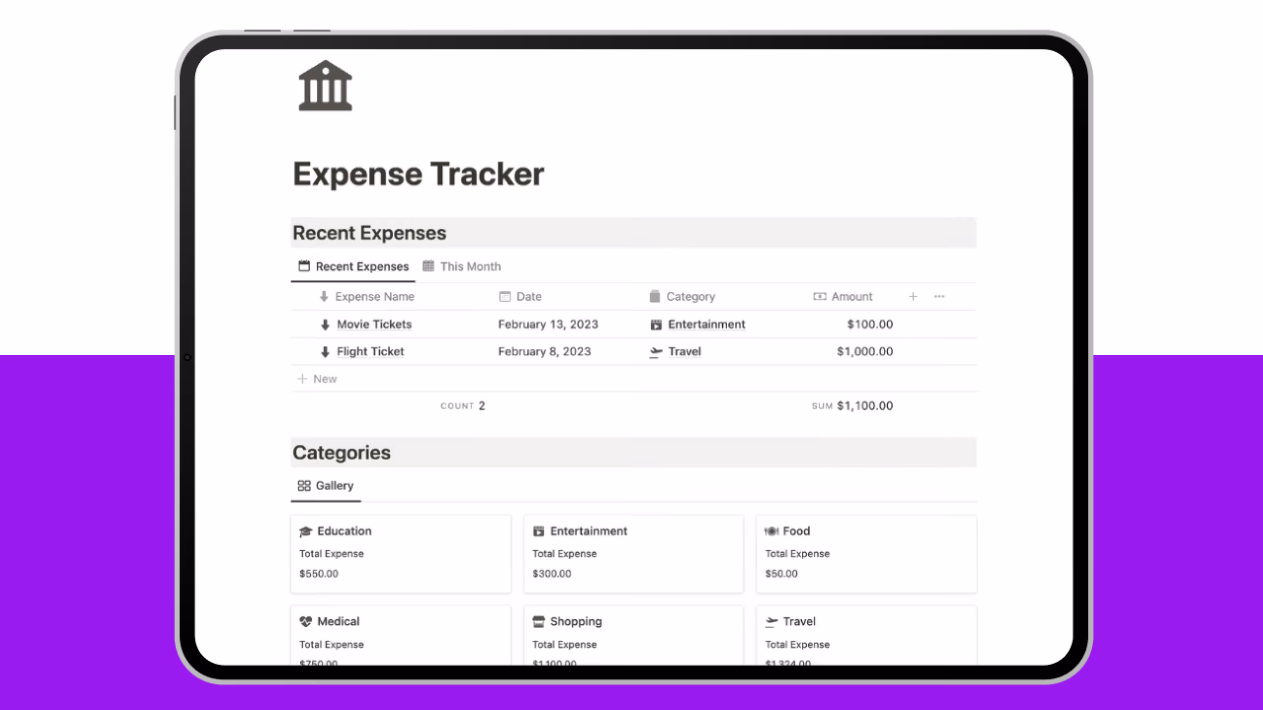 Best Notion Expense Tracker Templates