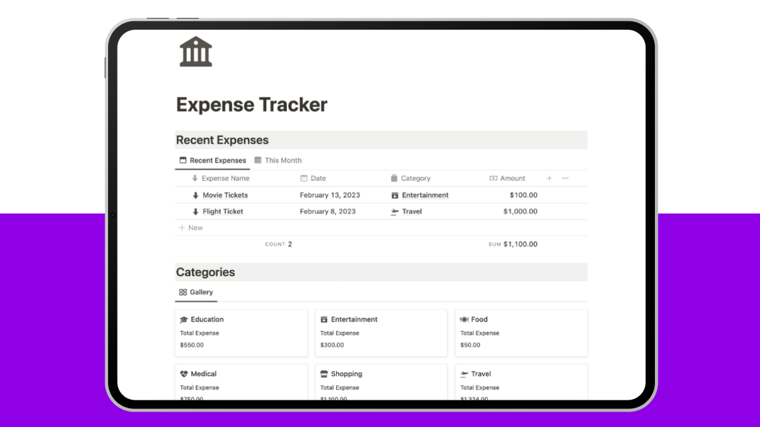 Best Notion Expense Tracker Templates