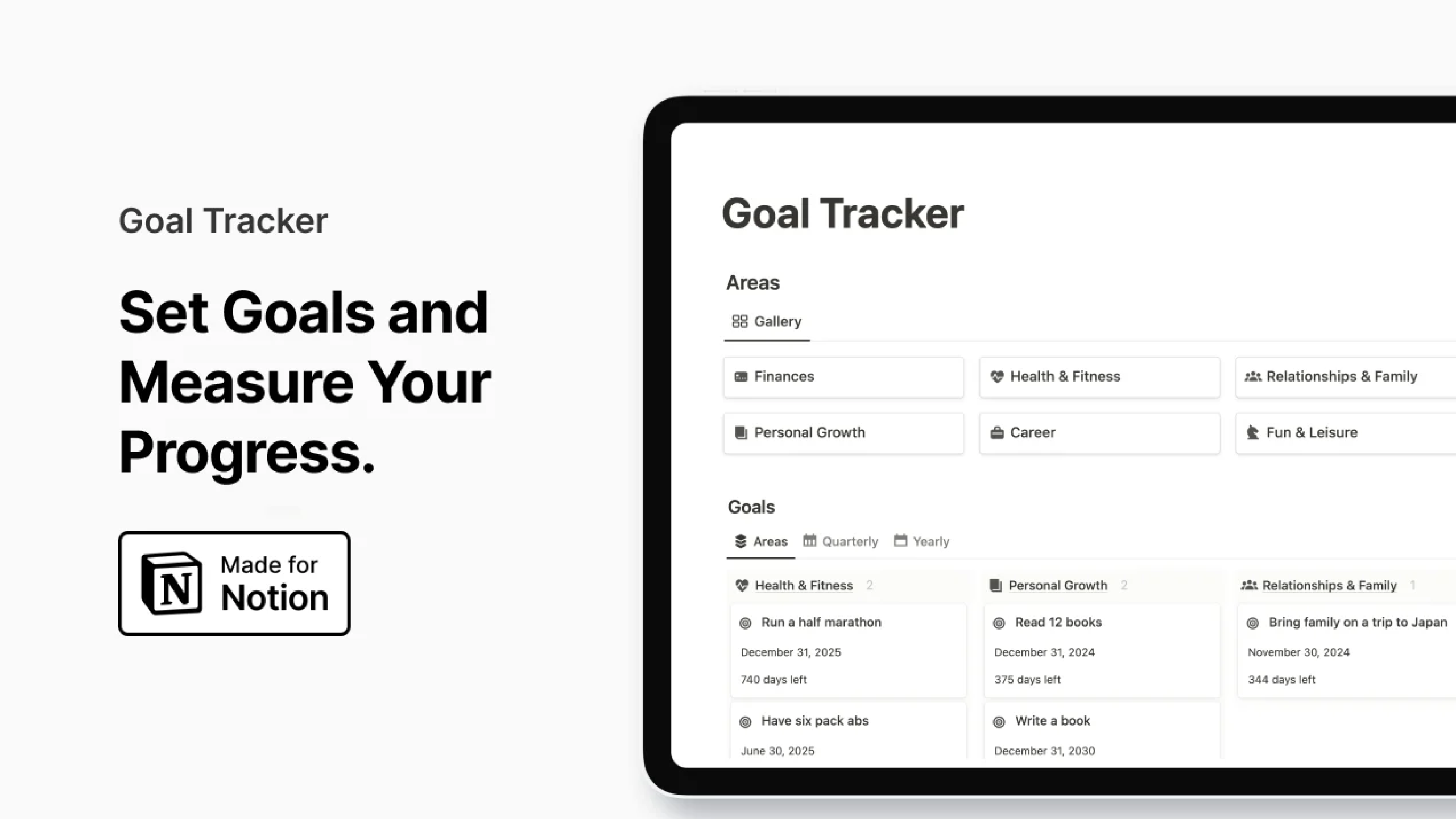 Best Notion Goals Tracker Templates