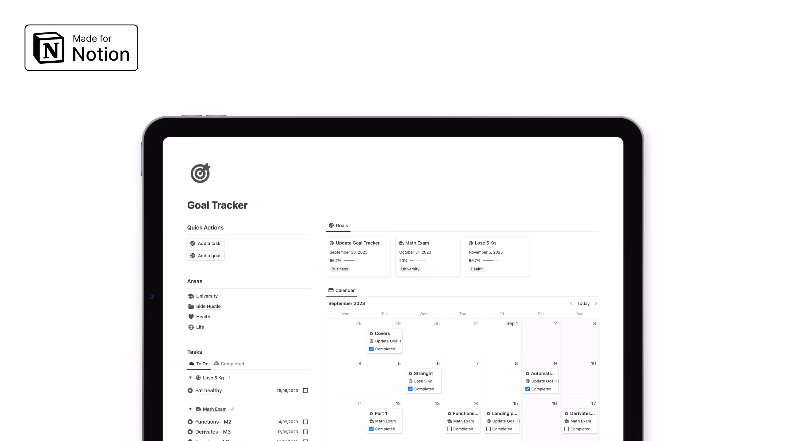 Best Notion Goals Tracker Templates