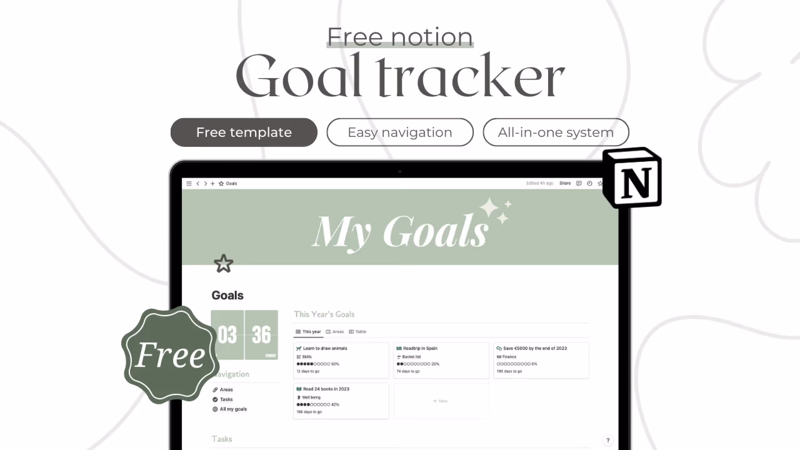Best Notion Goals Tracker Templates
