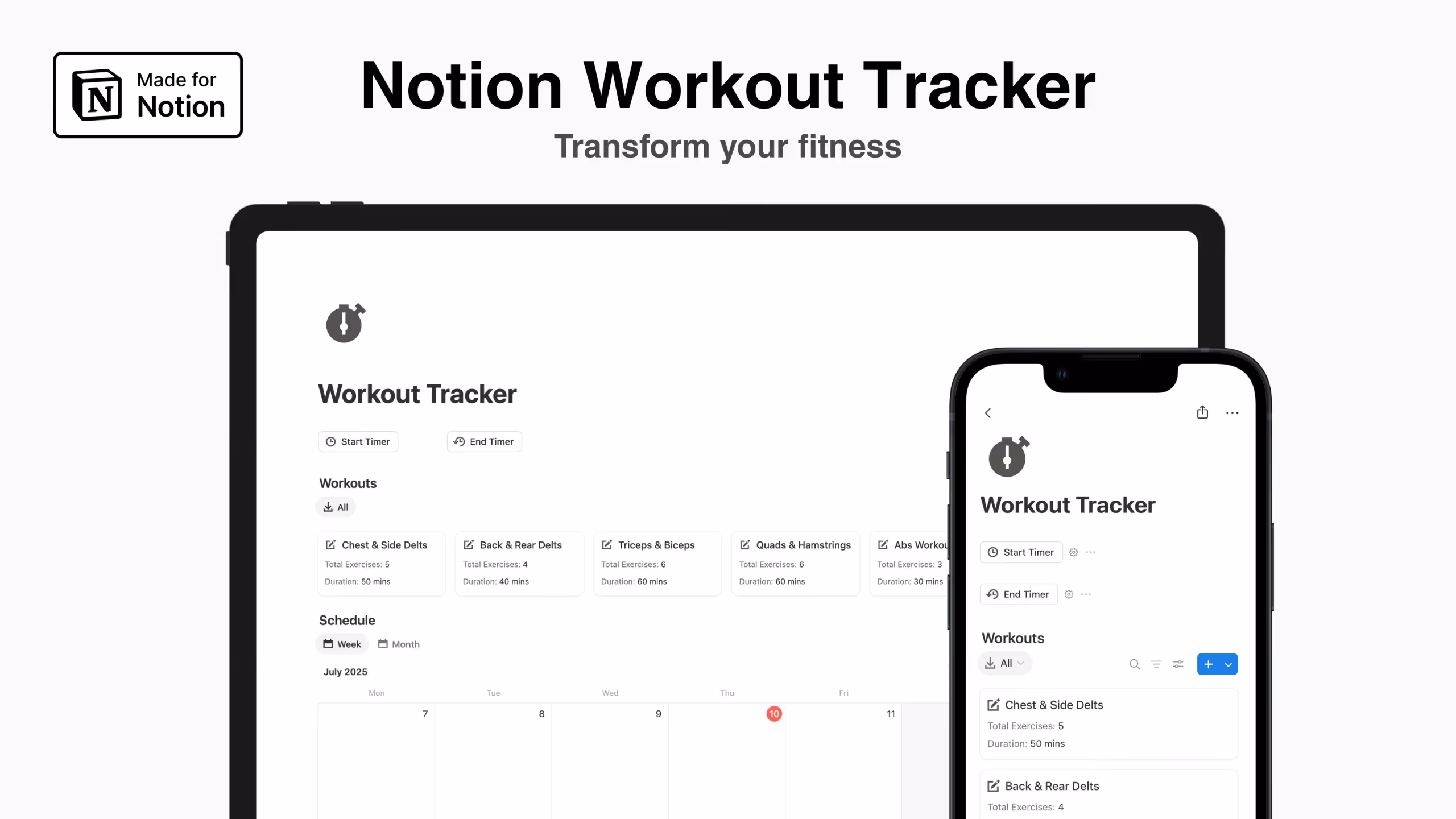 Best Notion Workout Tracker Templates
