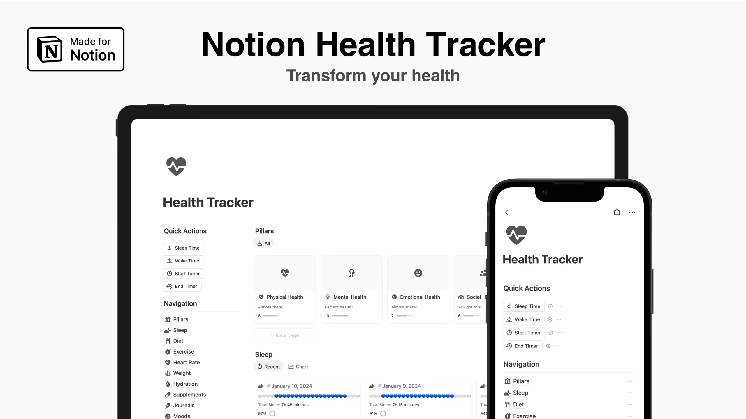 Best Notion Health Tracker Templates