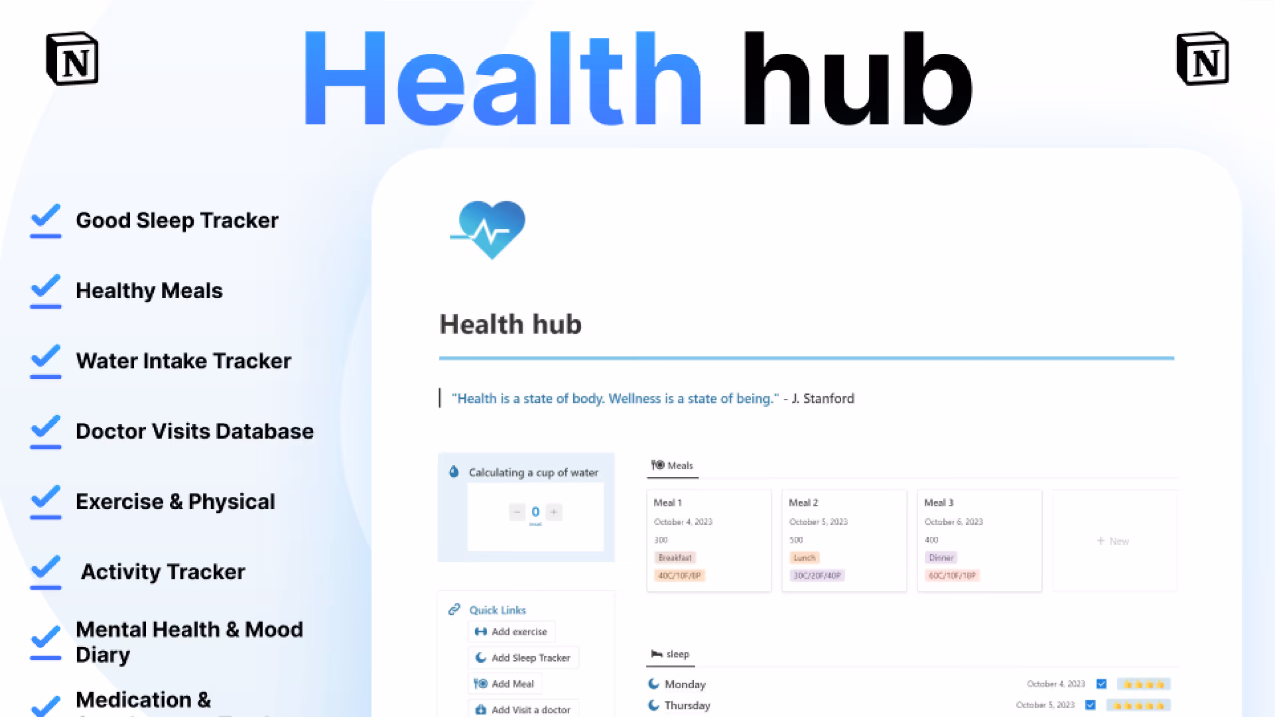 Best Notion Health Tracker Templates